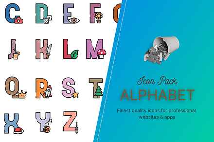 Icon Pack: Big Alphabet Pack, an Icon by soglamun