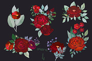 Dark theme Monotype Flowers, a Decorative Illustration by AlenaO (Thumbnail 5 of 11)