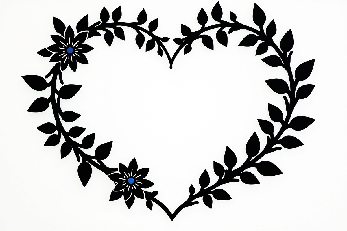 Romantic Floral Heart Clipart Set, an Illustration by Creativeshirt (Photo 3 of 9)