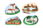 Medieval fortresses, ancient castles, an Object Illustration by PaperTrident (Thumbnail 1 of 9)