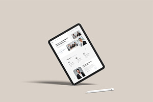 IPad - Web App Presentation Mockup