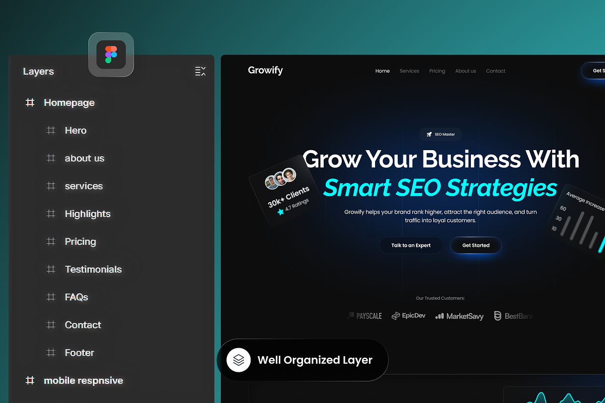 Growify - SEO Marketing Landing Page preview 2