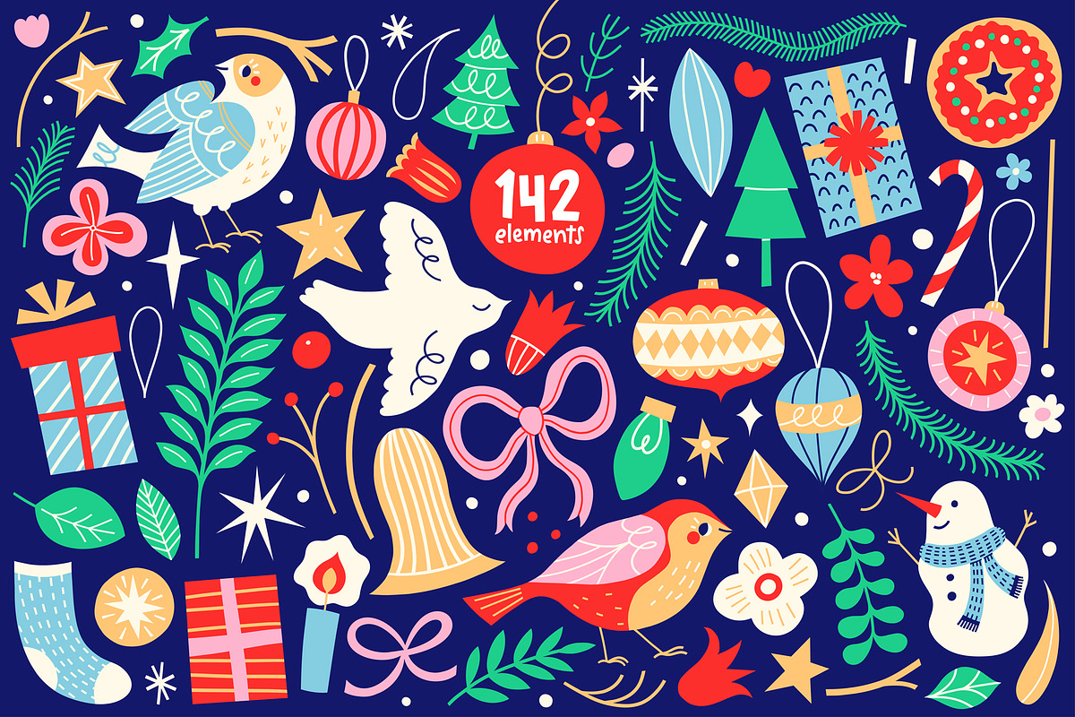 Merry & Bright Graphic Collection, a Seasonal Illustration by rouxsupplyco (Photo 8 of 11)