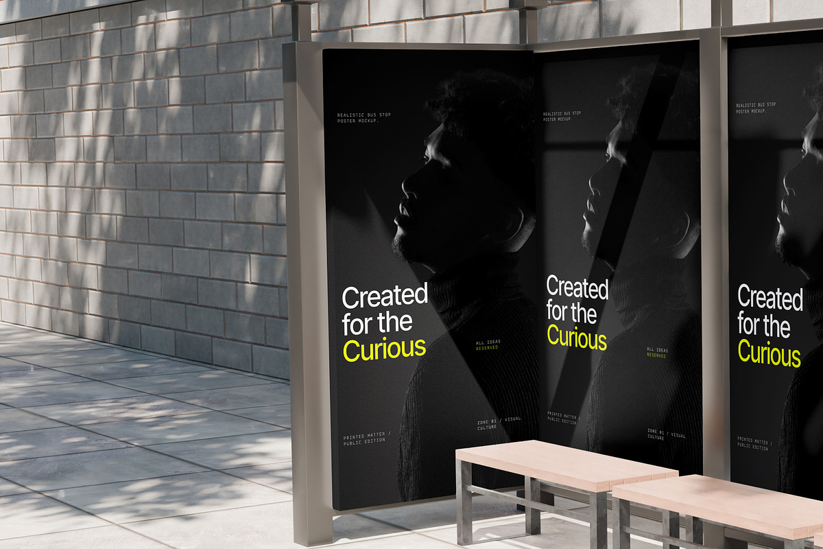Bus Stop Billboard 2 Mockup, an Advertising Mockup by SLAB! Design (Photo 6 of 7)