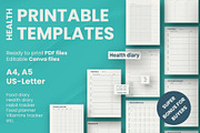 A5 planner inserts Food diary Canva, a Stationery Template by Handy Template (Thumbnail 1 of 8)