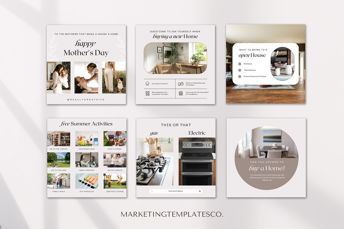 May Real Estate Social Media Posts, a Social Media Template by Marketing Templates Co. (Photo 3 of 10)