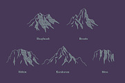 5 Mountain Ranges - By Hand, an Illustration by GhostlyPixels (Thumbnail 3 of 3)