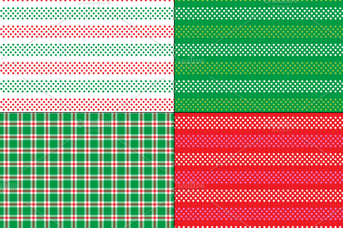Seamless Christmas Patterns preview 5