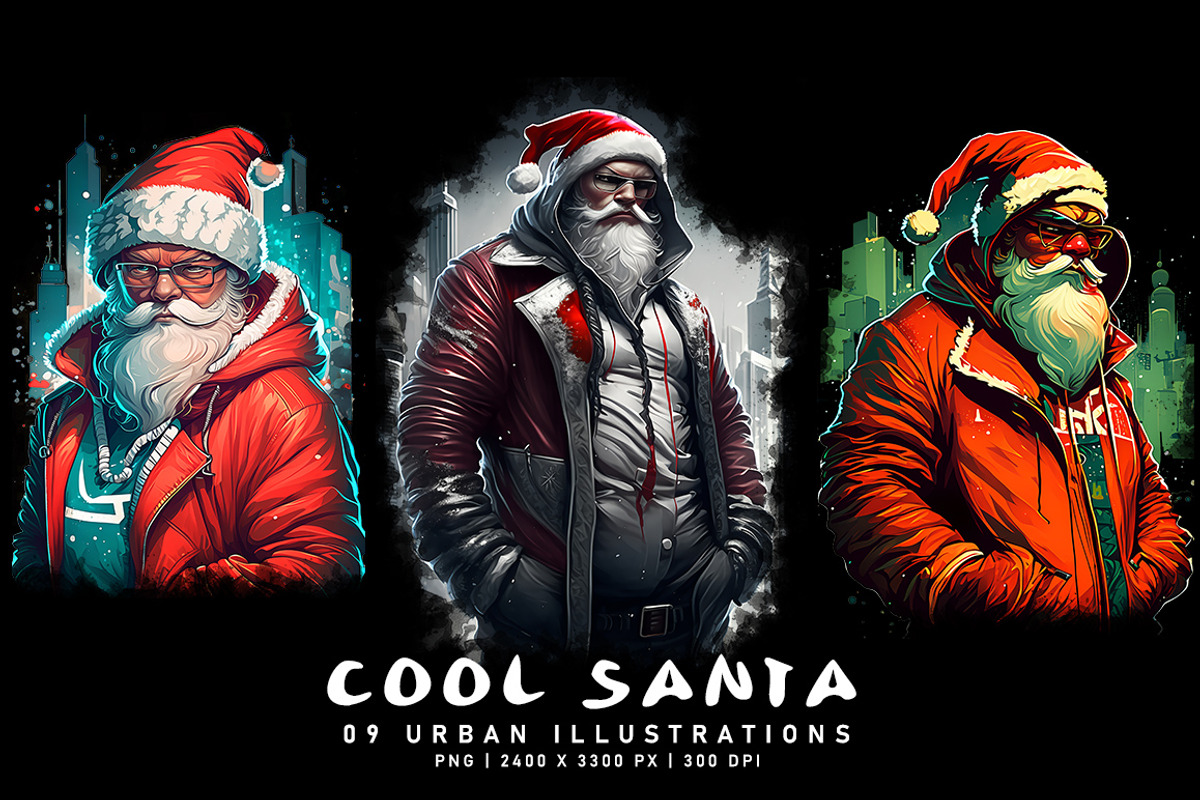 Cool Santa, a Decorative Illustration by Digital Art Creations (Photo 3 of 4)