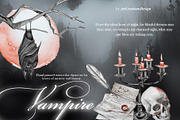 Vampire Watercolor Clipart Set, an Object Graphic by ArtCreationsDesign (Thumbnail 1 of 11)