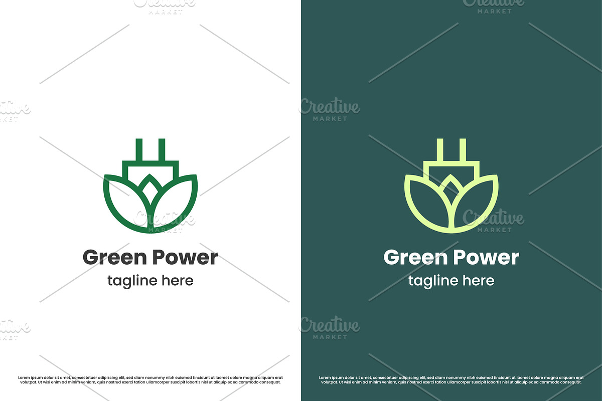Green Power Energy Logo Design Icon, a Branding & Logo Template by Morvana Crew