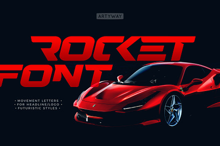 Rocket Movement Font, a Sans Serif Font by artyway