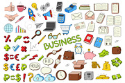 Business Doodles. Color & Outline, a Finance Illustration by Valeria Soloveva (Thumbnail 1 of 2)