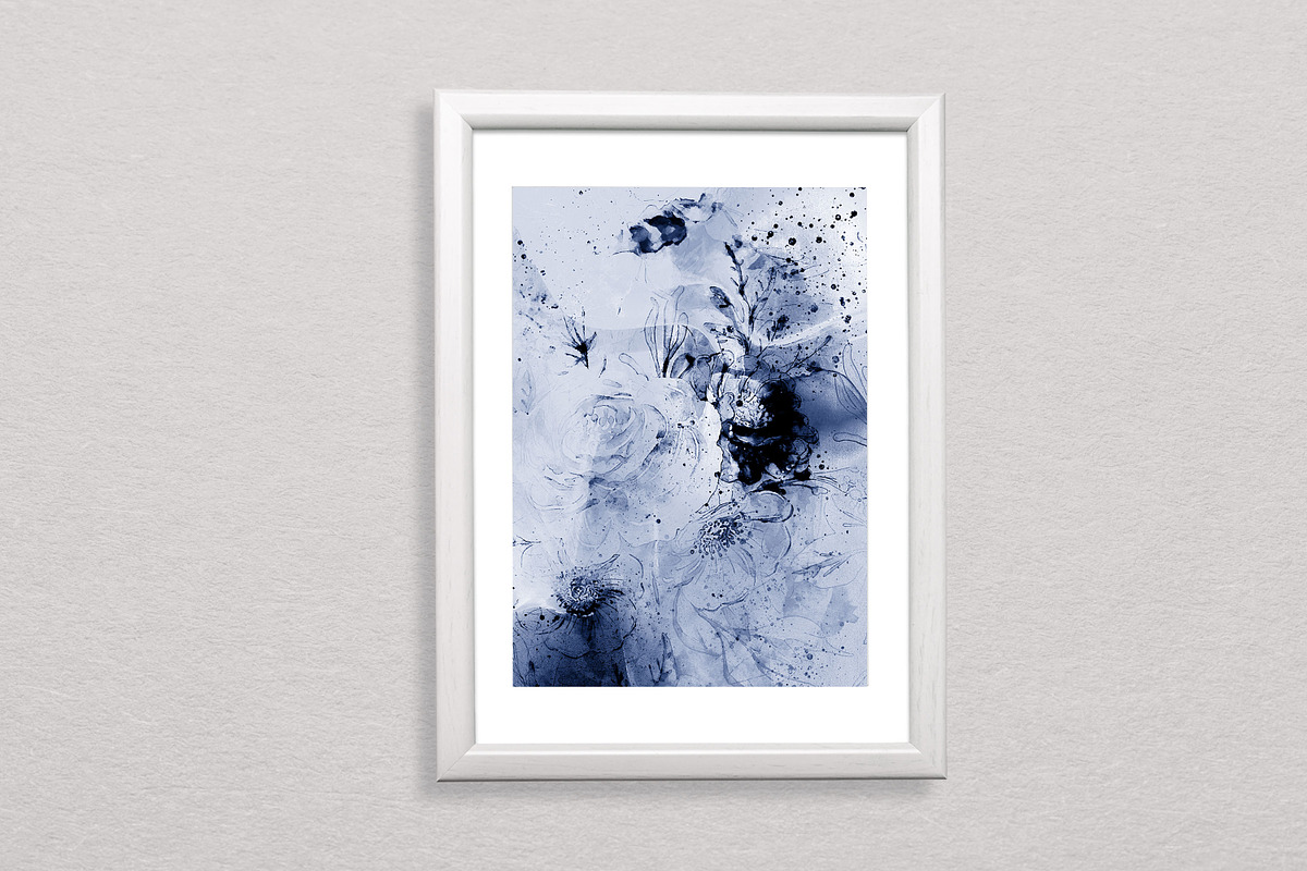 Watercolor Floral Backgrounds, a Texture Graphic by sibel dayı (Photo 4 of 16)