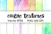 Ombre watercolor pastel textures set, a Texture Graphic by mcherevan (Thumbnail 1 of 3)