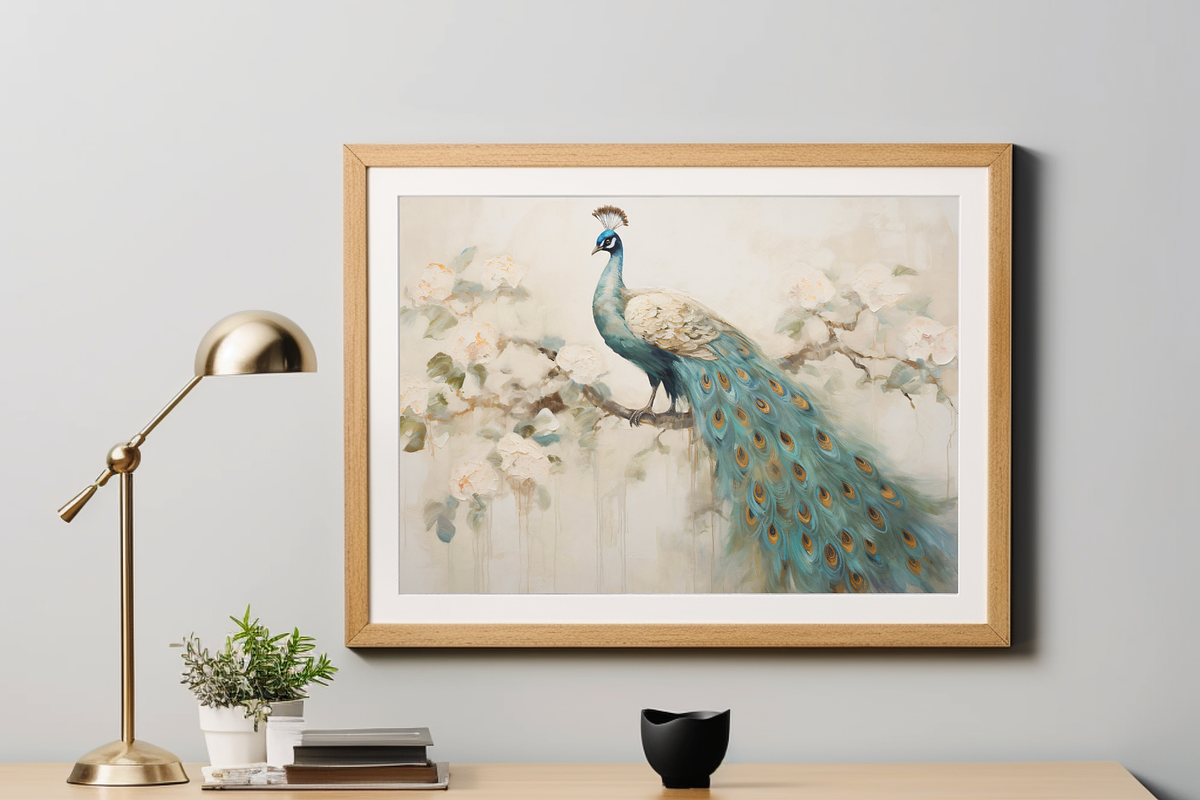 Oil Painting Print Male Peacock, an Animal Illustration by NSTUDIO (Photo 6 of 9)