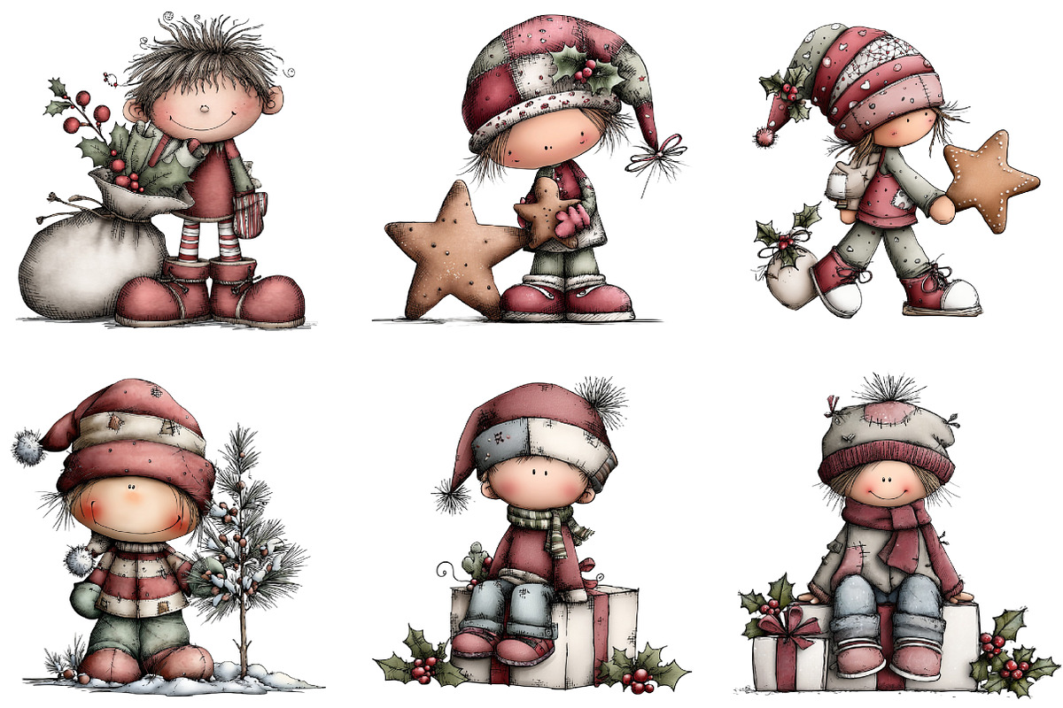Whimsical Elf Clipart, an Illustration by DreamArtGraphic (Photo 5 of 6)