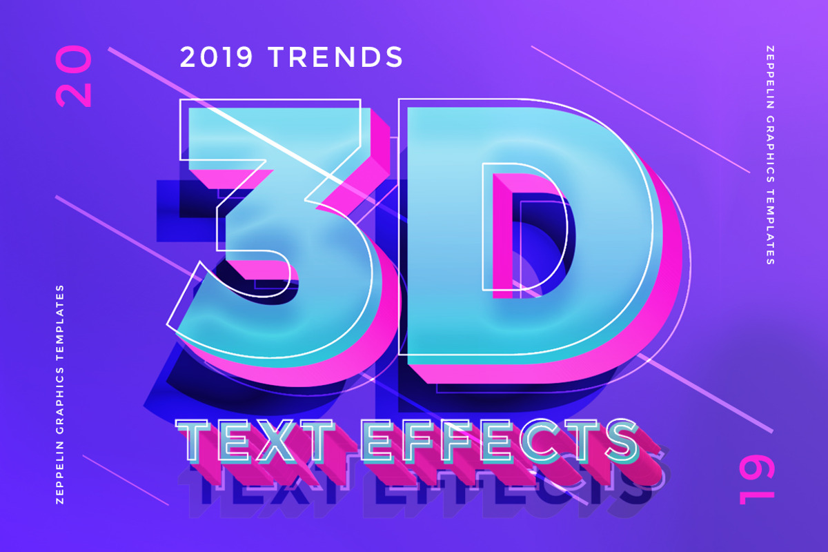 3D Text Effects New Trends, a Layer Style Add-On by Graphicdome (Photo 1 of 17)