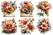 Whimsical Birthday Flowers Clipart, an Illustration by Daily.Designs (Thumbnail 8 of 8)