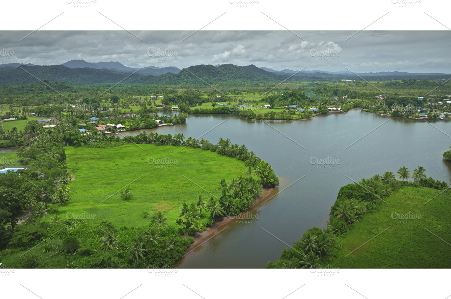 Lush green vegetation surrounding, a Nature Photo by Goinyk