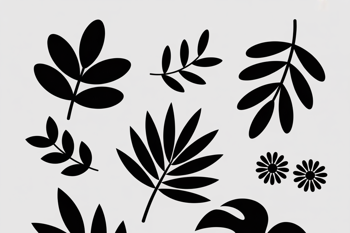 collection tropical leaf silhouette, an Illustration by Amazin_art (Photo 6 of 21)