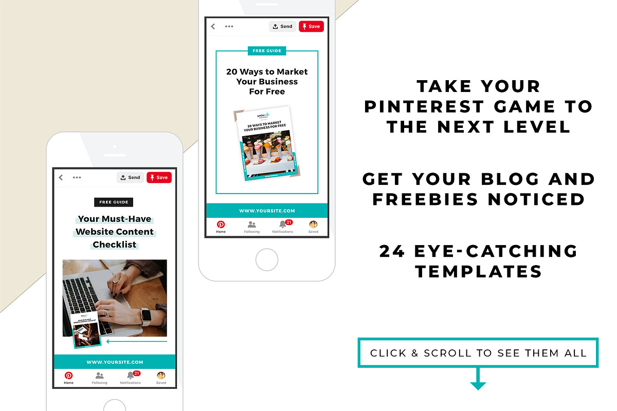 Pinterest Templates - Canva & PSD, a Social Media Template by Anchor ‹A› Digital Design (Photo 3 of 3)