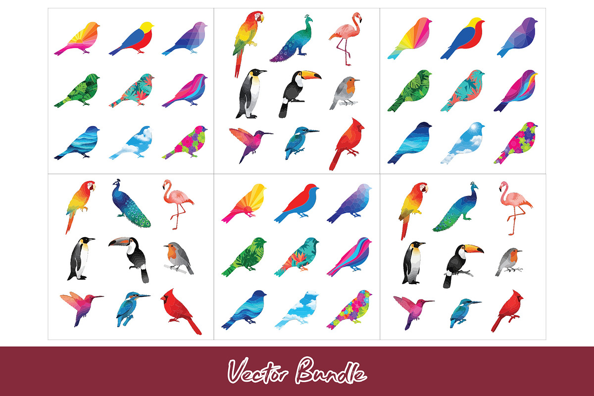 175 Vibrant Bird EPS Bundle, an Object Illustration by Sofia's Fashion (Photo 3 of 3)