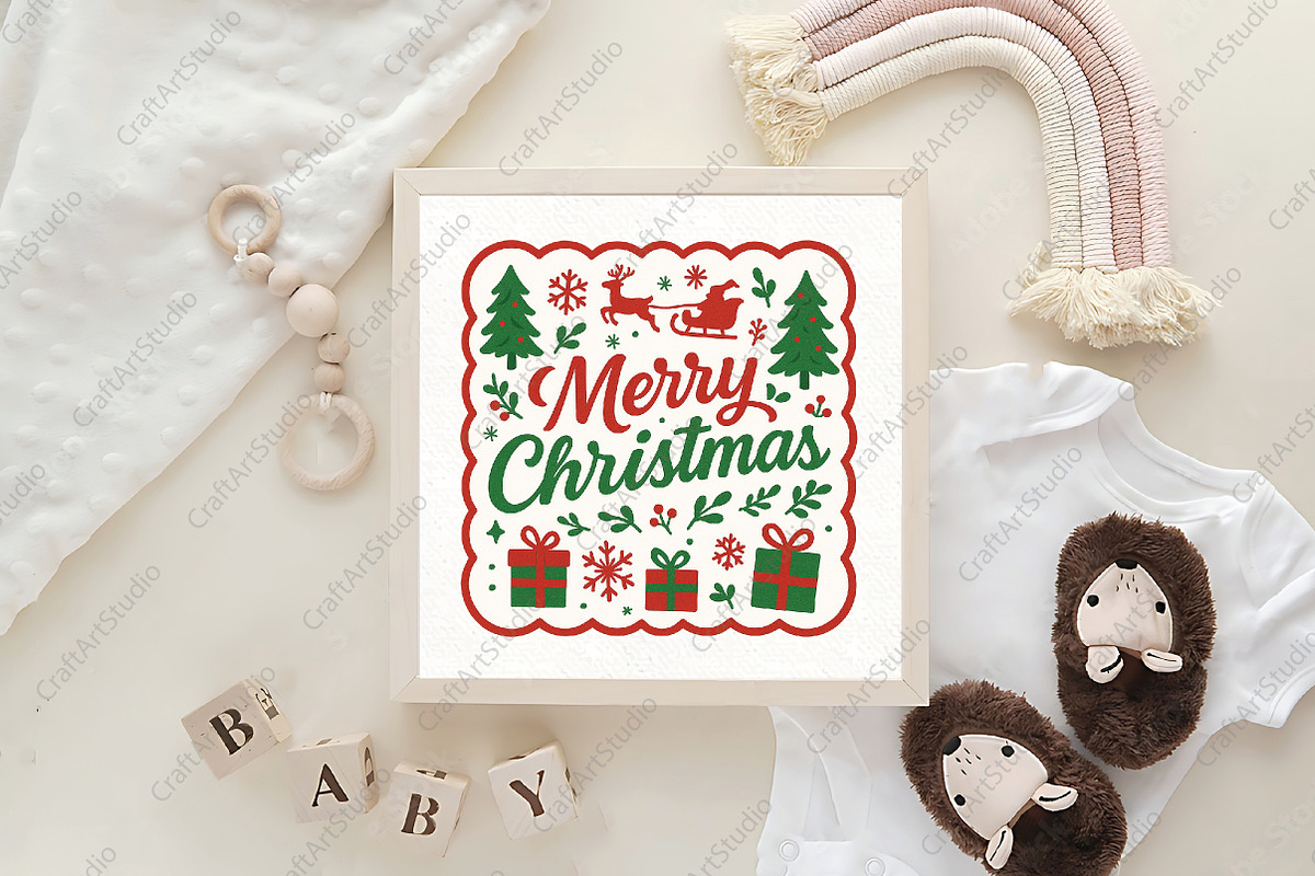 Merry Christmas Coquette PNG, an Illustration by CraftArtStudio (Photo 4 of 4)