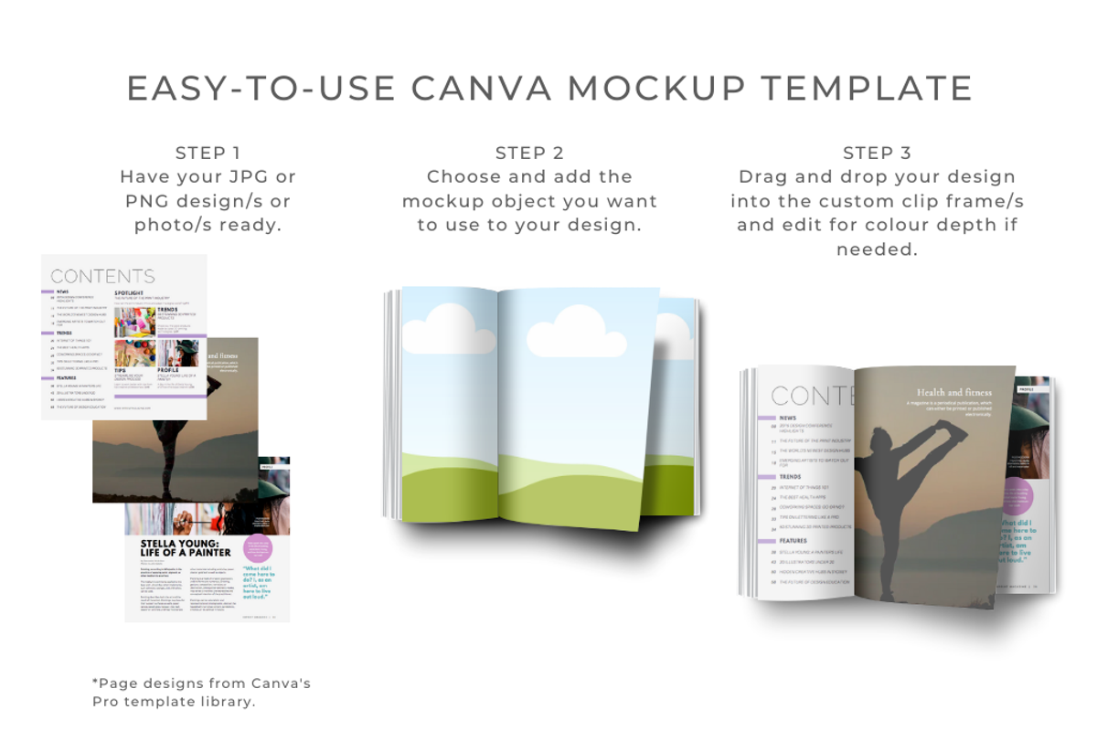 Square Magazine Mockup for Canva