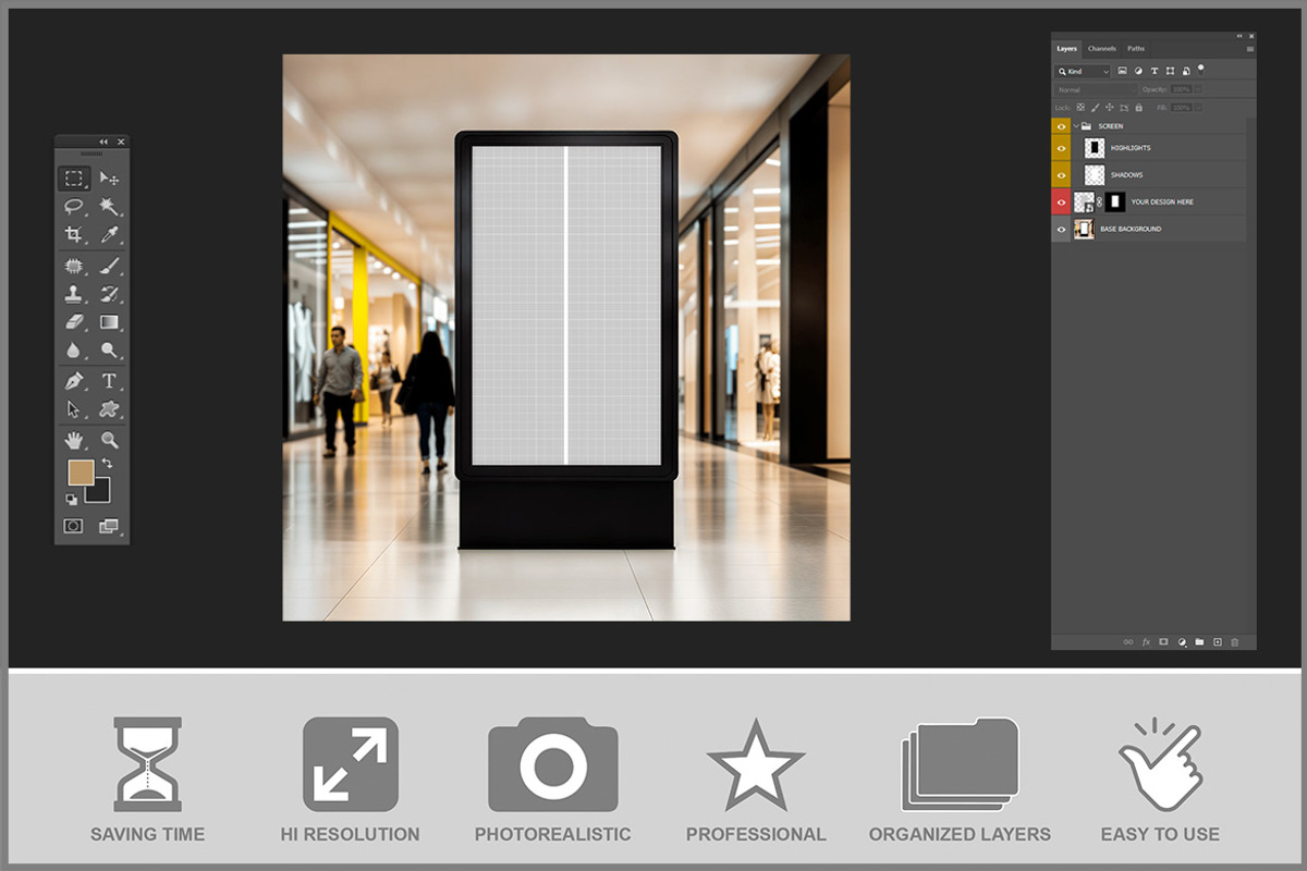 Digital Billboard Mockup PSD, an Advertising Mockup by Bruno's Shop (Photo 3 of 4)