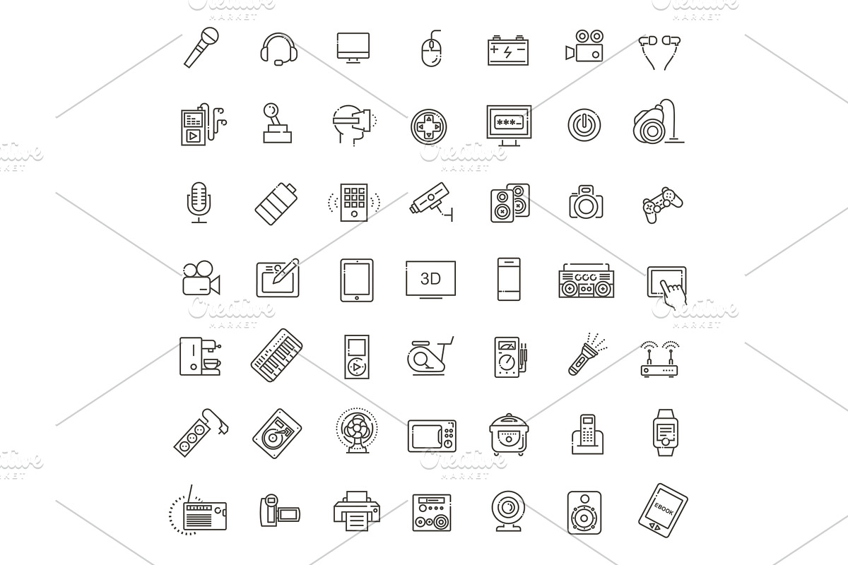 Set of smart devices and gadgets, an Icon by Tettygreen