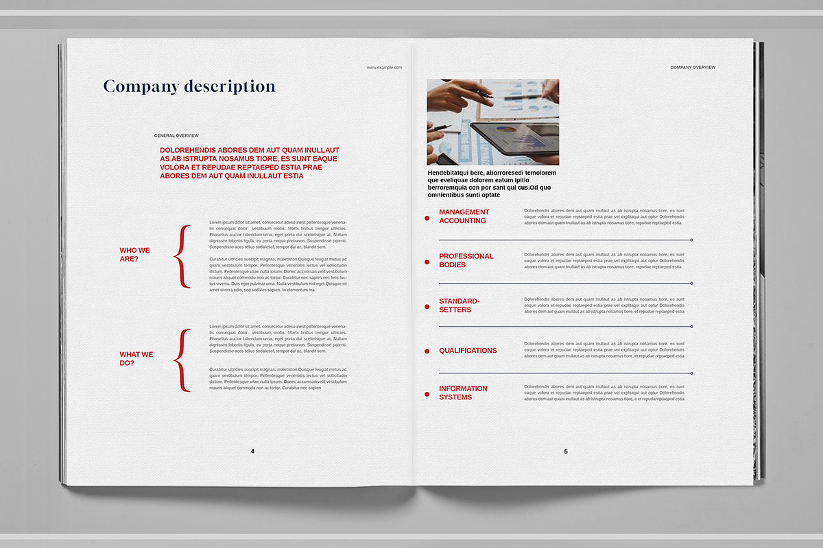 Bue and Red Business Brochure, a Brochure Template by Boris Cupac (Photo 4 of 7)