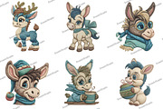 Christmas Funny Donkey Clipart, an Illustration by DreamArtGraphic (Thumbnail 5 of 5)