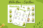 Matcha Menu Template Café Bakerie, a Print Template by GraphiCarola (Thumbnail 1 of 8)
