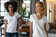 Bella Canvas 3005 V-Neck Mockup, a Shirt Mockup by Pixxel_Studio (Thumbnail 7 of 8)