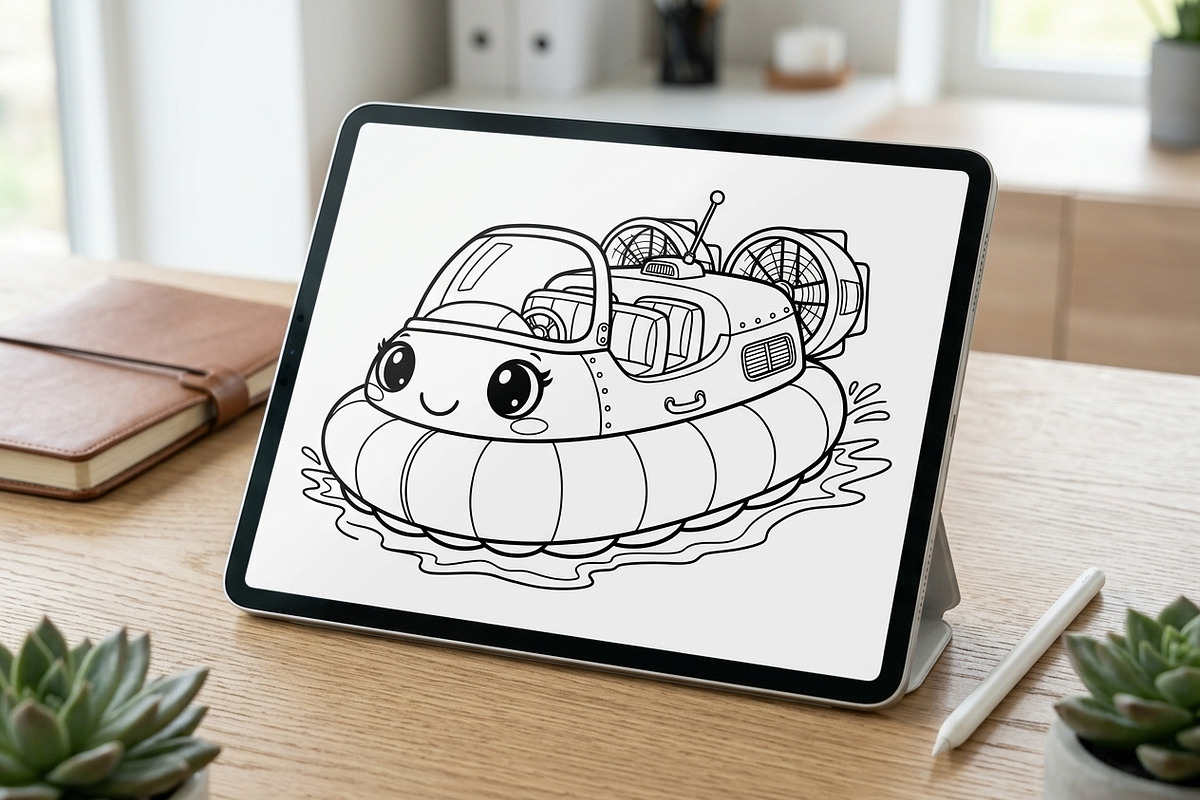 182 Boat Coloring Pages for Kids, a Transportation Illustration by ikarifq shop (Photo 4 of 5)