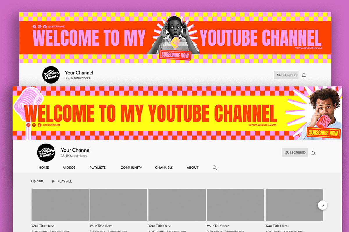 Podcast Talk Retro Youtube Thumbnail, a Social Media Template by Attype (Photo 4 of 5)