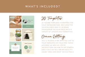 Balanced Living Instagram Templates