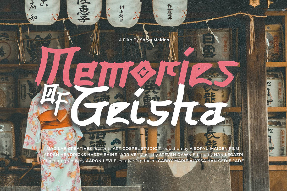 Soryu Maiden | Japanese Brush Font, a Handwritten Font by Denustudios (Photo 6 of 14)