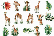 Watercolor Giraffe Clipart, an Illustration by Libby Wishes (Thumbnail 3 of 4)
