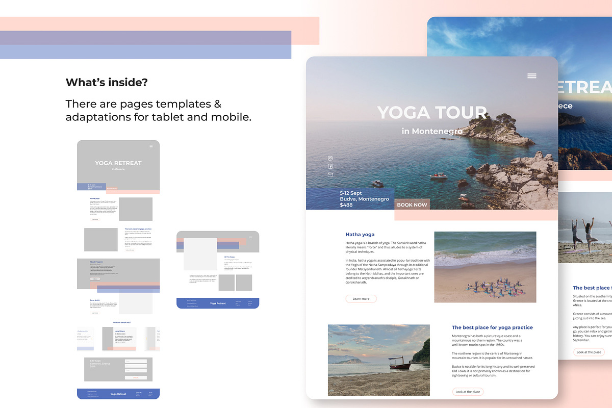 Yoga Retreat - Landing Page Template, a Landing Page Template by helgascandinavus (Photo 3 of 7)