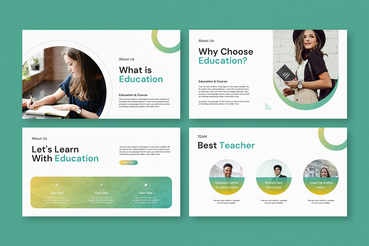 Education Presentation Template, a Templates & Theme by Slide_Genius1 (Photo 2 of 5)