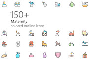 Maternity colored outline iconset, an Outline Icon by LAFS (Thumbnail 1 of 3)