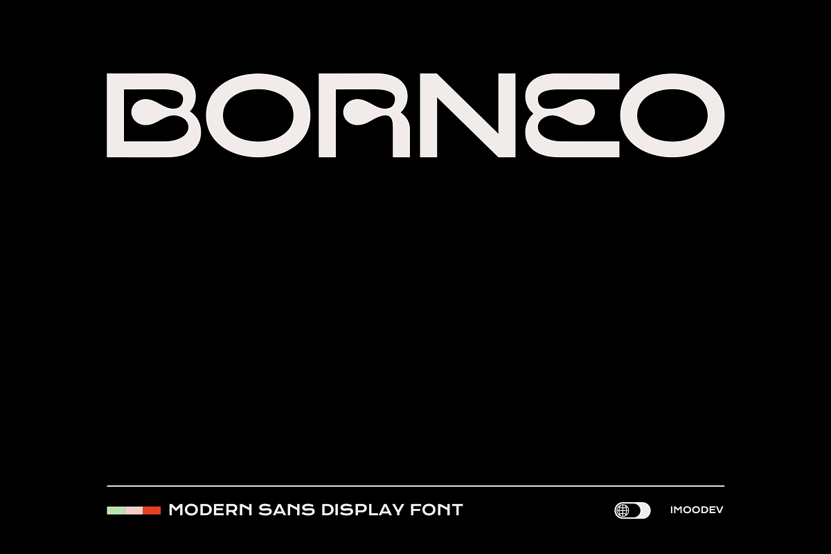 Borneo - Modern Sans Display Font, a Sans Serif Font by Imoodev (Photo 1 of 5)