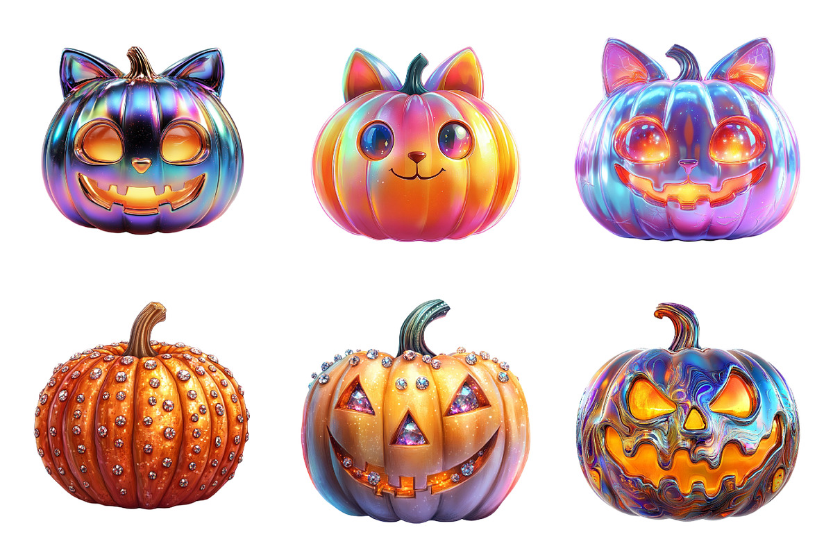 Watercolor Halloween Pumpkin PNG, an Illustration by SinaCreation (Photo 5 of 7)