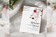 Burgundy Rose Save the Date CV bd013, an Invitation Template by TyphoonStudio (Thumbnail 5 of 10)