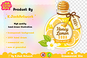 Cute Honey Lemon Soda Clipart PNG, a Food Illustration by K.JackArtwork (Thumbnail 3 of 4)