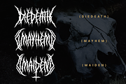 Bradthen Death Metal Font, a Blackletter Font by Ronny Studio (Thumbnail 3 of 10)