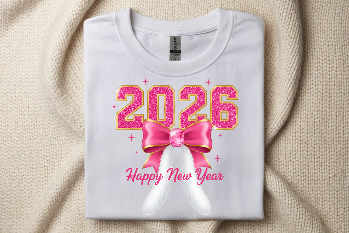 Pink Bow New Year Sublimination, an Illustration by SinaCreation (Photo 11 of 11)