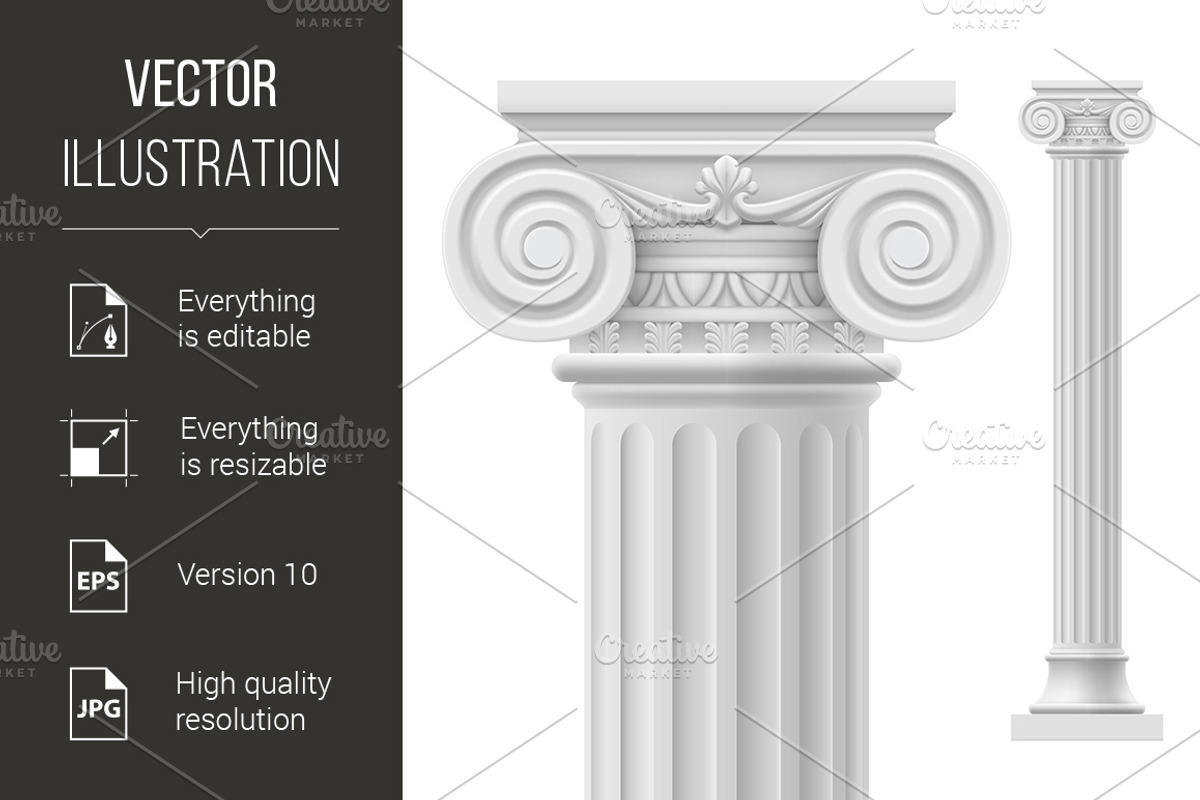 Roman column, a Background Graphic by DvargShop